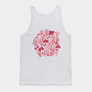 Enchanted woodland in dark pink Tank Top